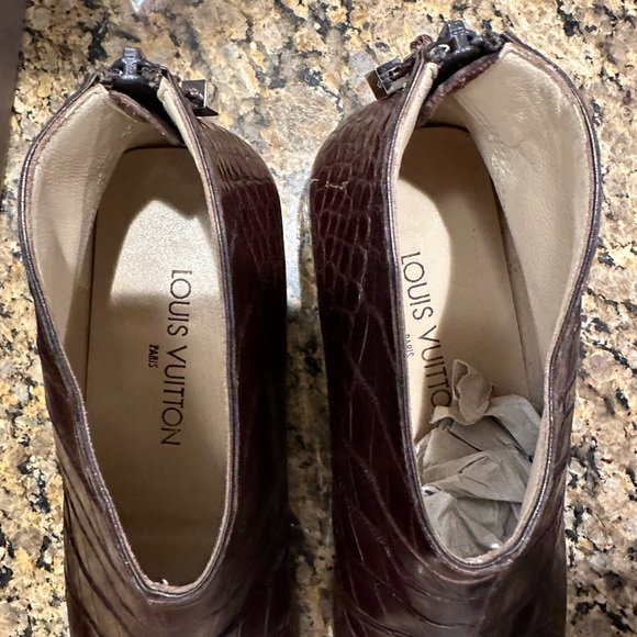 Louis Vuitton Alligator skin luxury ankle boots 38,5 NWT - Picture 9 of 12